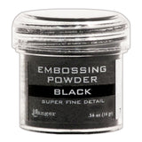 Ranger Embossing Powder in opaque black for creating super fine detail