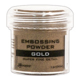 Ranger Embossing Powder in metallic gold for creating super fine detail