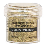 Ranger Embossing Powder in Gold Tinsel for creating a gloss sparkly shimmery finish