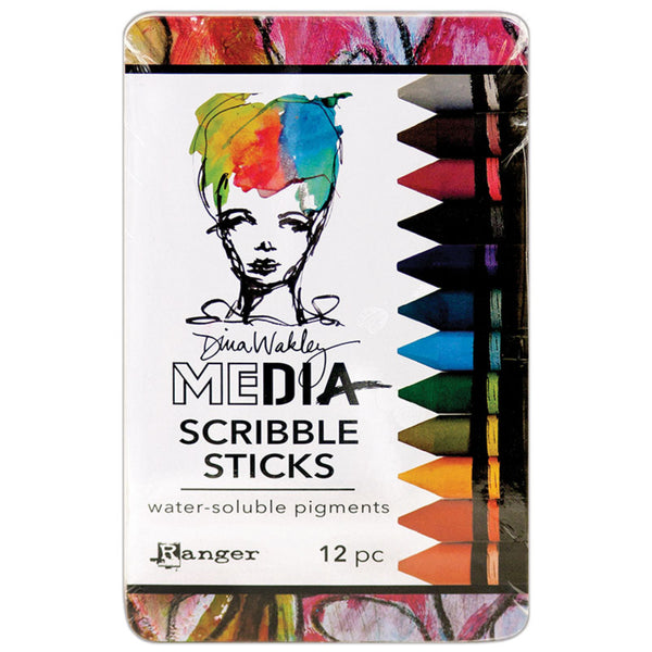 Dina Wakley Media Scribble Sticks in various colours by Ranger from Art by Jenny