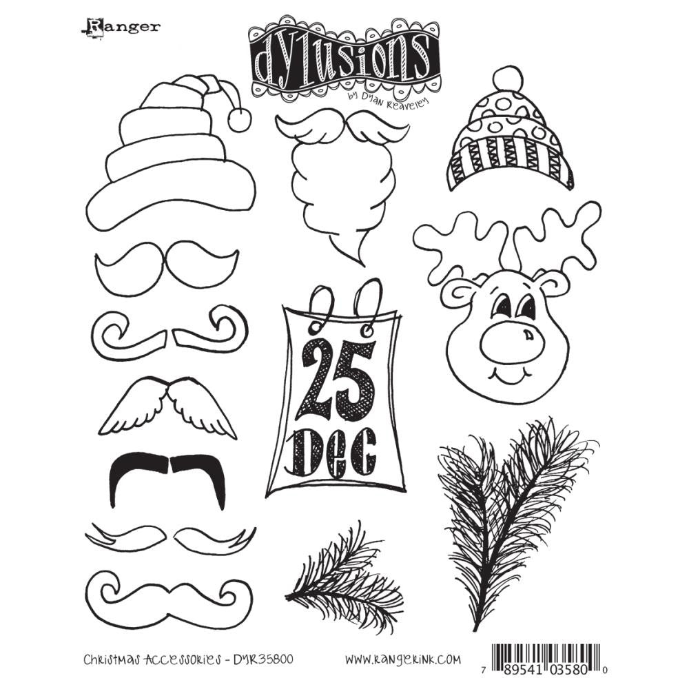 Dylusions by Dyan Reaveley Cling Stamps - Christmas Accessories