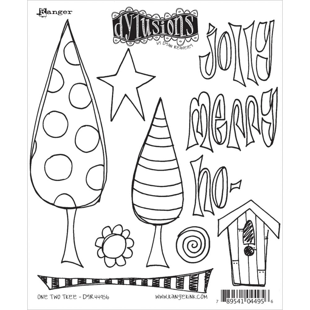 Dylusions Cling Rubber Stamps - One Two Tree