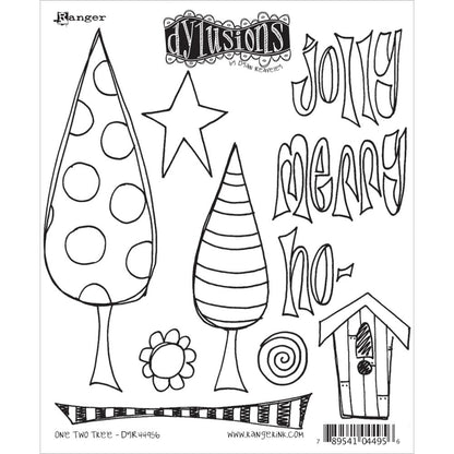 Dylusions Cling Rubber Stamps - One Two Tree