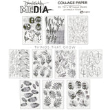 examples of Things That Grow - Collage Tissue Paper by Dina Wakley Media and Ranger - 20 sheets, 7.5" x 10" in size