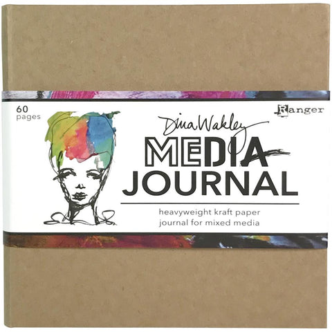 Dina Wakley MEdia art journal with heavyweight Kraft paper for mixed media, image is the cover