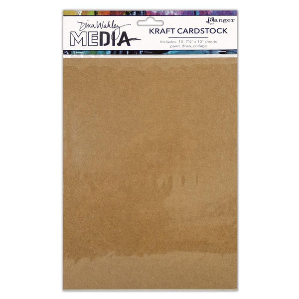 Kraft Cardstock, Smooth light brown, tan, mixed media paper  ... Dina Wakley MEdia by Ranger - 10 sheets, 7.5" x 10".