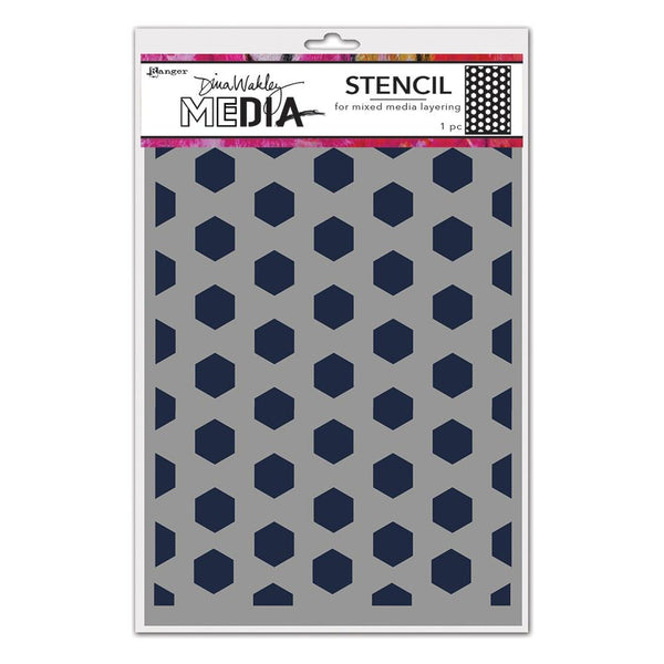Fence - Hexagon Pattern - Dina Wakley Media - Stencil and Mask for visual arts and mixed media