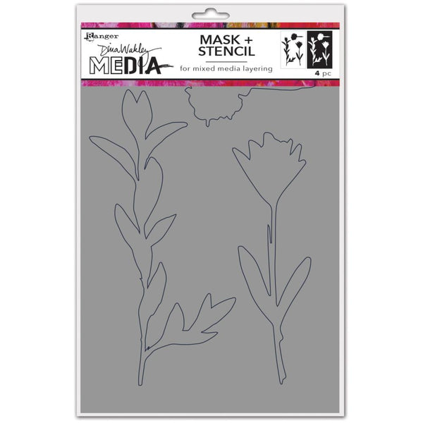 Growing Masks - Dina Wakley Media - Stencil and Mask for visual arts and mixed media