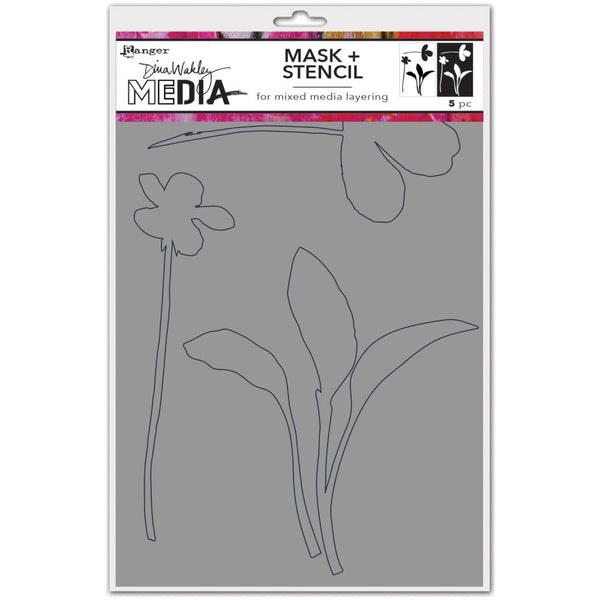 Sprouts - Dina Wakley Media - Stencil and Mask for visual arts and mixed media