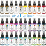 Gloss Paint Sprays - Choose any 1 (one) colour of acrylic glossy liquid paint in a sprayer bottle ... by Dina Wakley MEdia and Ranger Ink.  Photo showing all the original colours