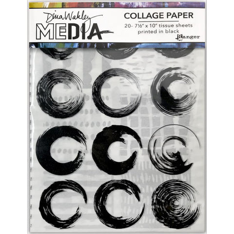 Elements - Collage Tissue Paper by Dina Wakley Media and Ranger - 20 printed sheets