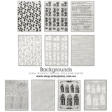 Backgrounds - Collage Tissue Paper by Dina Wakley Media and Ranger - 20 printed sheets, 7.5" x 10" in size, black and white