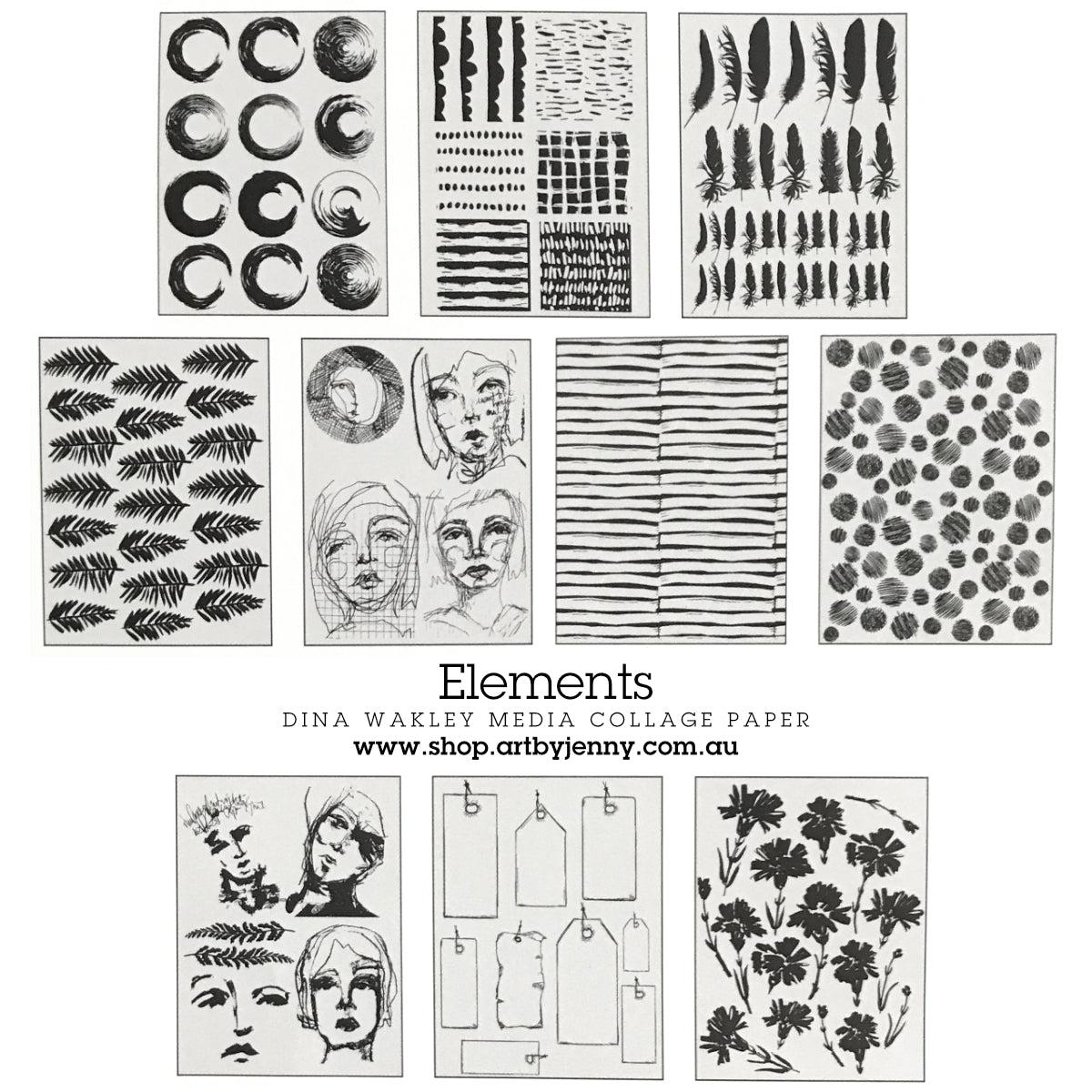 Elements - Collage Tissue Paper by Dina Wakley Media and Ranger - design examples