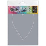 Classics ... Stencil with Masks - by Dyan Reaveley of Dylusions. 4 (four) designs (flower, deer, heart, diamond), total of 8 pieces. Each approx 4.5" x 6".  This stencil and mask set includes both the positive and negative shapes... 1 rectangle stencil with silhouette shapes cut out with matching pieces.