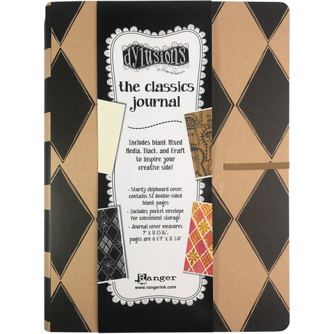 Dylusions by Dyan Reaveley blank mixed media book for journaling and visual arts - The Classics Journal with Kraft, White and Black Pages