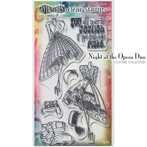 Dylusions by Dyan Reaveley - Couture Stamps - Night at the Opera Duo