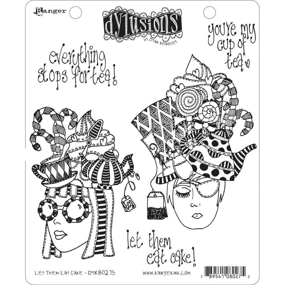 Let Them Eat Cake ... rubber stamp set - Dylusions by Dyan Reaveley (DYR80275). 5 designs.