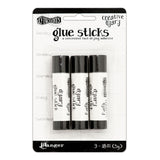3 (three) Small Glue Sticks ... made by Ranger for Dyan Reaveley (Dylusions).   Compact and cute, this is a strong papercraft glue with a long lasting adhesion! The Ranger Mini Collage Glue Stick is a fast drying, permanent bond adhesive for paper surfaces.