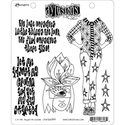 Let Me Adjust My Crown - 5 Cling Rubber Stamps ... by Dyan Reaveley of Dylusions