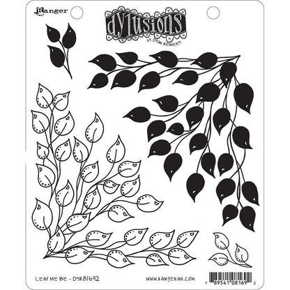 Leaf Me Be ... rubber stamp set - Dylusions by Dyan Reaveley (DYR81661). 4 (four) designs, two large corner leafy branches and two sprigs.