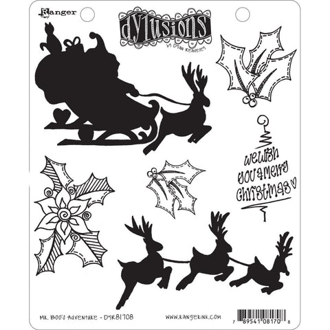 Mr Boo's Adventure ... rubber stamp set - Dylusions by Dyan Reaveley (DYR81708). 6 (six) designs.