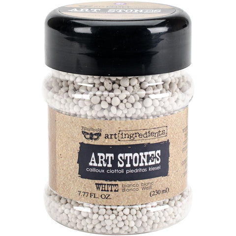 Art Stones - White ... Finnabair Art Ingredients by Prima Marketing. Lightweight natural shaped stones for mixed media. 7.77 fl oz (230ml) Jar.