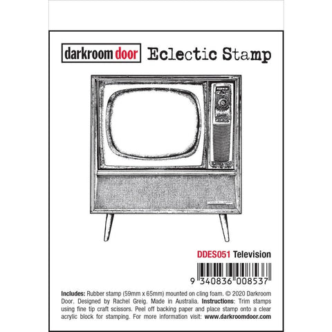 Television DDES051 - Eclectic Stamp ... Darkroom Door cling mounted rubber stamp. 1 (one) design, approx 59mm x 65mm.