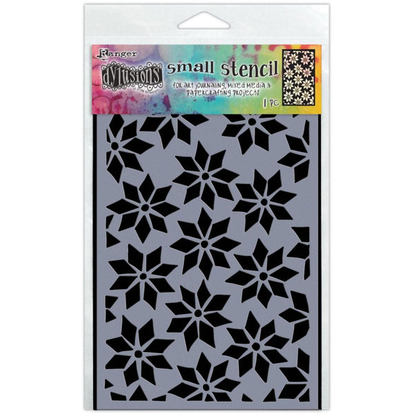 Star Flurry ... Stencil - Small 5"x8" ... by Dyan Reaveley of Dylusions.   A wonderful design featuring 8-pointed stars or flowers. Add Dyan's stencil pattern to your greeting cards, journal pages, backgrounds, borders, everywhere. Let your imagination be your guide and have fun! 