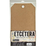 Etcetera Thickboard Tag, Largest ... by Tim Holtz - 1 (one) very large craftwood tag, 8 1/4" x 14 1/4" in size. Perfect for all kinds of wallart, gift tags, bases for dioramas, home decor and visual arts.  Tim Holtz Etcetera tags are artful things for curious minds!  Tim Holtz Etcetera Thickboard is a kraft brown hardboard substrate, a 2-3mm thick wood-like material used for mixed media. Etcetera tags are made with compressed paper, made to have the look and feel of mdf or craftwood.