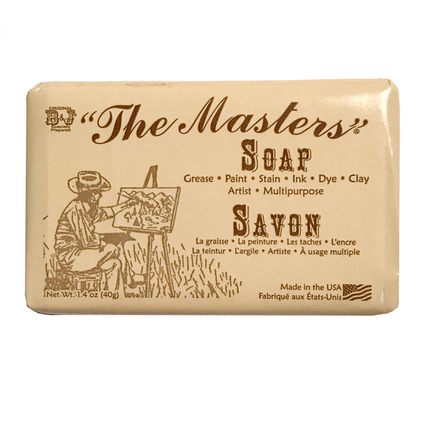 The Masters Artist Soap, small ... all purpose cleanser that removes paint, stain, ink, dye and grease.