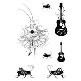 Pink Ink Designs - Stamps - Bug Orchestra - Guitarist