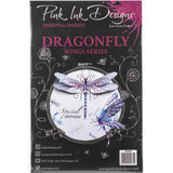 Dragonfly - by Pink Ink Designs ... Set of 18 (eighteen) clear cling stamps (wings Series) cover image