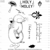 size guide for Holy Moley - Clear Stamp Set by Pink Ink Designs ... Set of 9 (nine) clear cling stamps. Fauna Series, PI152.  