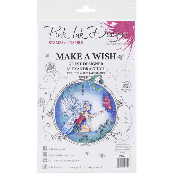 Make A Wish cling stamp set - by Pink Ink Designs with guest designer, Alexandra Ghicu