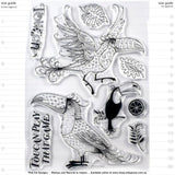 overview of the Pink Ink Designs Stamp Set with approximate sizes in metric and imperial at Art by Jenny