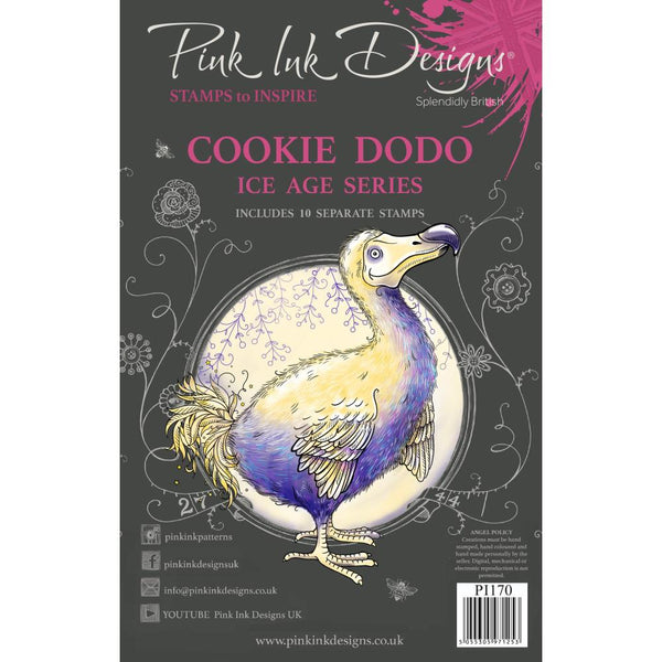 Cookie Dodo - Clear Stamp Set by Pink Ink Designs ... Set of 10 (ten) clear cling stamps. Ice Age Series, PI170. 