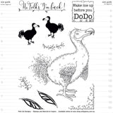 Cookie Dodo - Clear Stamp Set by Pink Ink Designs ... Set of 10 (ten) clear cling stamps. Ice Age Series, PI170.  showing measurements
