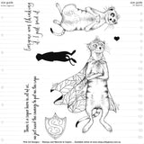Super Hero (Meercats) - Clear Stamp Set by Pink Ink Designs ... Set of 7 (seven) clear cling stamps. Fauna Series, PI169.