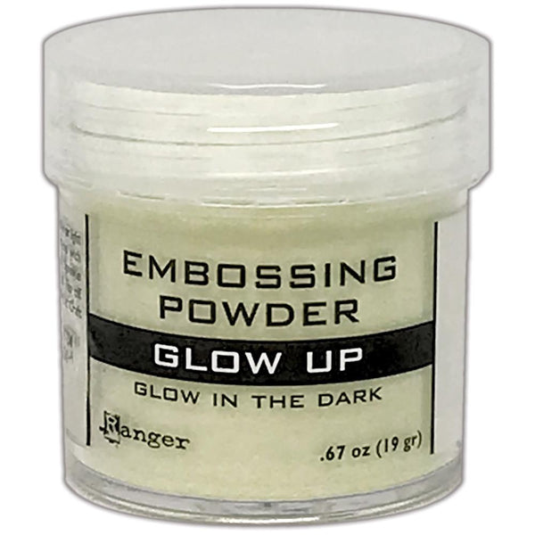 Ranger Ink Embossing Powder "Glow Up" glow in the dark for embellishing artwork mixed media and display makes