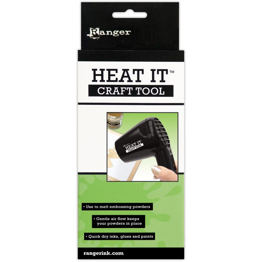 Heat It Craft Tool ... by Ranger - UK Plug (220v To 240v). Hot air drying tool for papercrafts, mixed media and visual arts. Hot air in an instant. This Heat-It Craft Tool from Ranger (as used by Tim Holtz), is a hot air blower that gives a quick and easy way to melt embossing powder and dry artwork. This heating tool was specifically designed for speed, quiet and convenience. This tool requires an inBound UK-AU adaptor, available upon request.