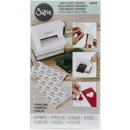 Sizzix Adhesive Sheets, Permanent for papercraft and diecutting with manual and electronic machines