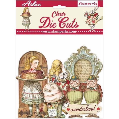 Clear Die Cuts - Alice in Wonderland and Through the Looking Glass ... by Stamperia. Printed acetate embellishments for scrapbooking and papercrafts. 