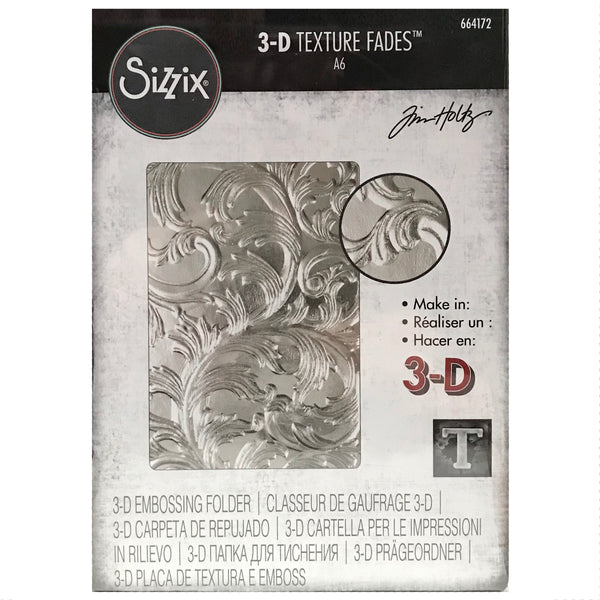 Elegant - 3D Texture Fades Embossing Folder by Tim Holtz and Sizzix