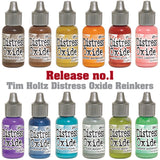 image showing the colours of Set 1 of Distress Oxide Reinker Inkpad Refill from Tim Holtz and Ranger, for sale at Art by Jenny in Australia 