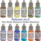 image showing the colours of Set 3 of Distress Oxide Reinker Inkpad Refill from Tim Holtz and Ranger, for sale at Art by Jenny in Australia 