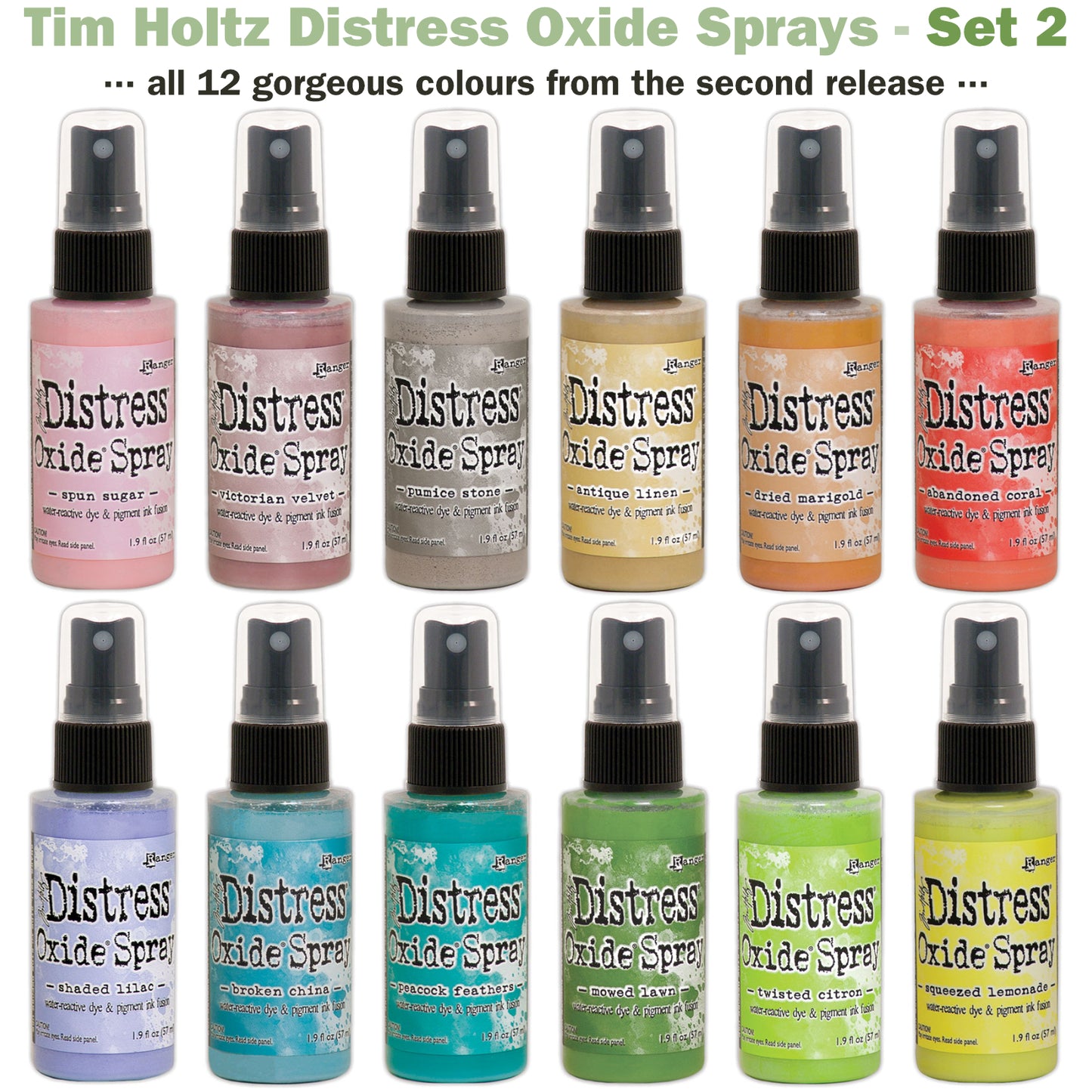 image showing Set 2 of the Distress Oxide Spray from Tim Holtz and Ranger, for sale at Art by Jenny in Australia 