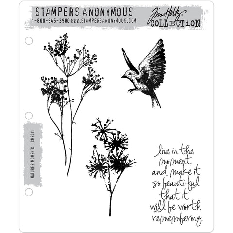 Tim Holtz Cling Stamps - Nature's Moments