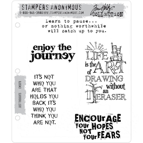 Just Thoughts ... set of 5 (five) rubber stamps by Tim Holtz (cms078).