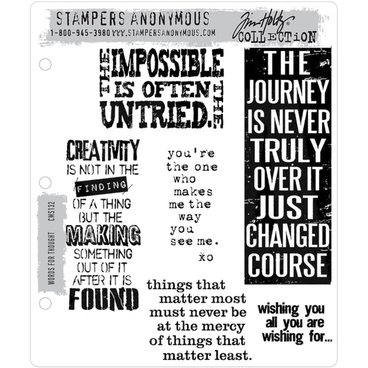 Tim Holtz Quote and Journaling Stamps CMS132