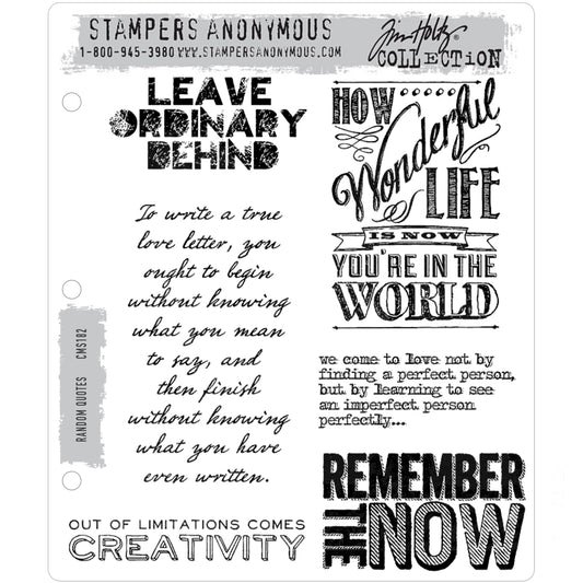 Random Quotes ... Cling Rubber Stamps by Tim Holtz